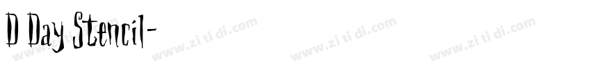 D Day Stencil字体转换